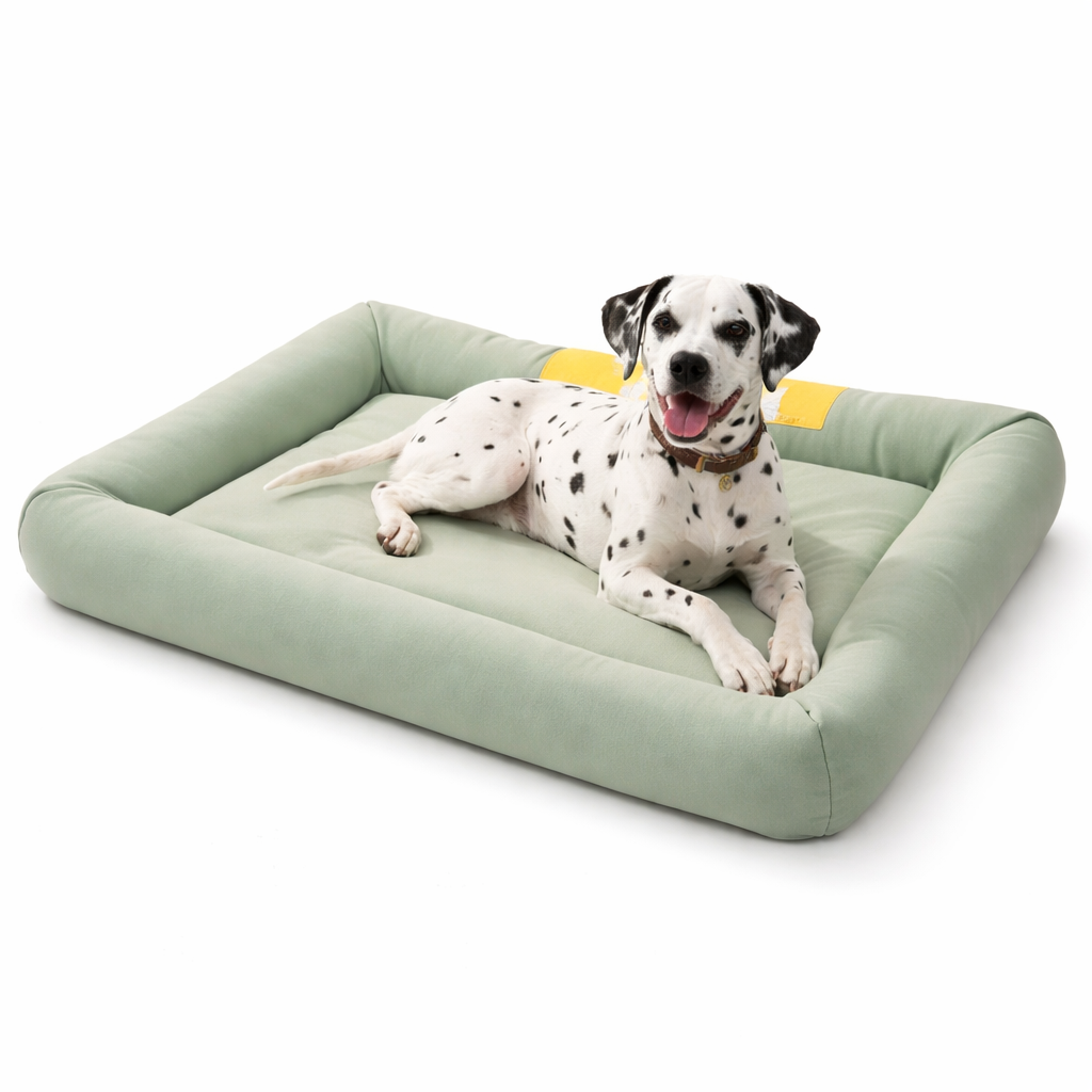 Cooling Dog Bed with Waterproof Design & Plush Texture | Ideal for Summer Relaxation