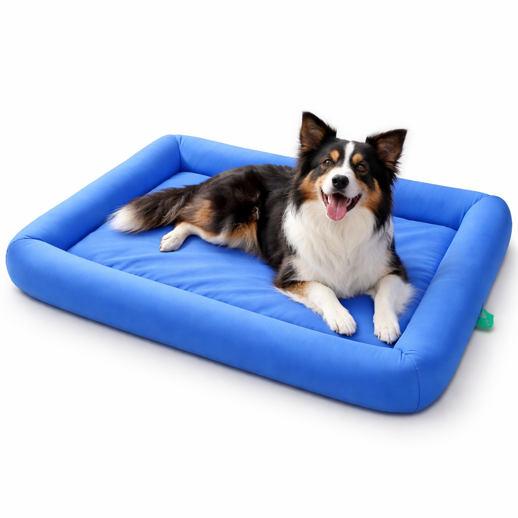 Cooling Dog Bed with Waterproof Design & Plush Texture | Ideal for Summer Relaxation