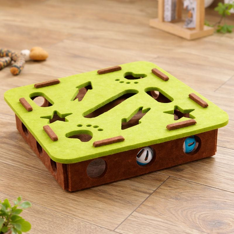 Interactive Cat Toys | Cat Puzzle Toy with Soft Tunnels & Hidden Openings | Engaging Playtime for Indoor Cats