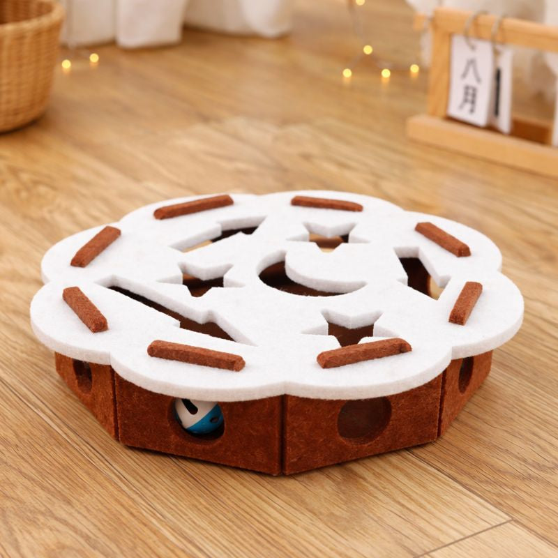 Interactive Cat Toys | Cat Puzzle Toy with Soft Tunnels & Hidden Openings | Engaging Playtime for Indoor Cats