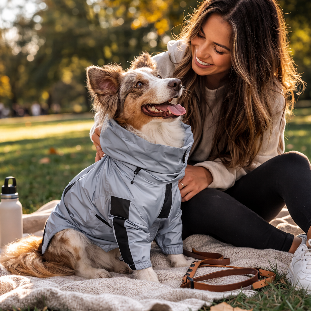 Outdoor Companion | Waterproof Dog Rain Coat with Reflective Shell | Lightweight Protection for All Weather