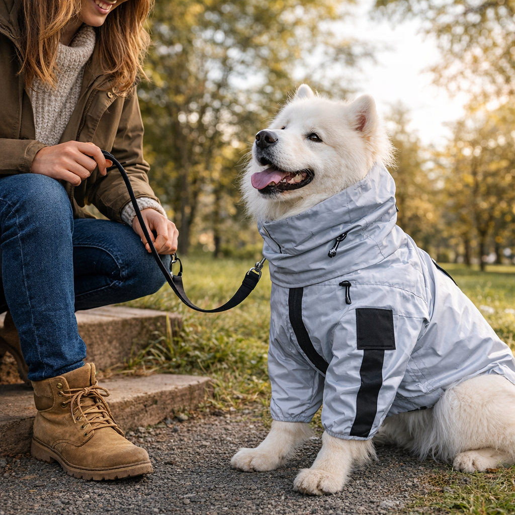 Outdoor Companion | Waterproof Dog Rain Coat with Reflective Shell | Lightweight Protection for All Weather