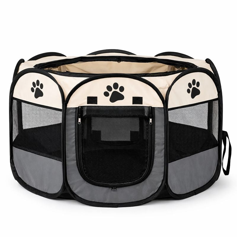 Pet Haven | Dog Playpen with Breathable Mesh Panels | Portable Indoor & Outdoor Secure Space for Pets