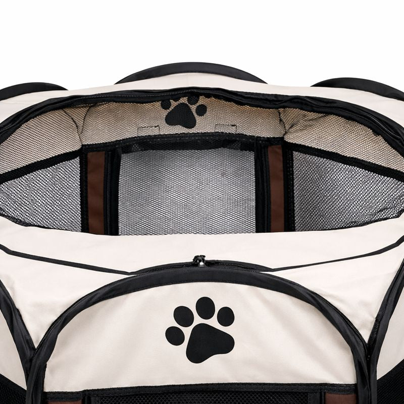 Pet Haven | Dog Playpen with Breathable Mesh Panels | Portable Indoor & Outdoor Secure Space for Pets