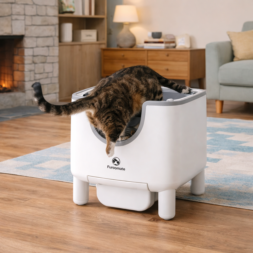 Smart Cat Litter Box | Automatic Self-Cleaning with Odor Control | Spacious Open-Top Design for Stress-Free Use